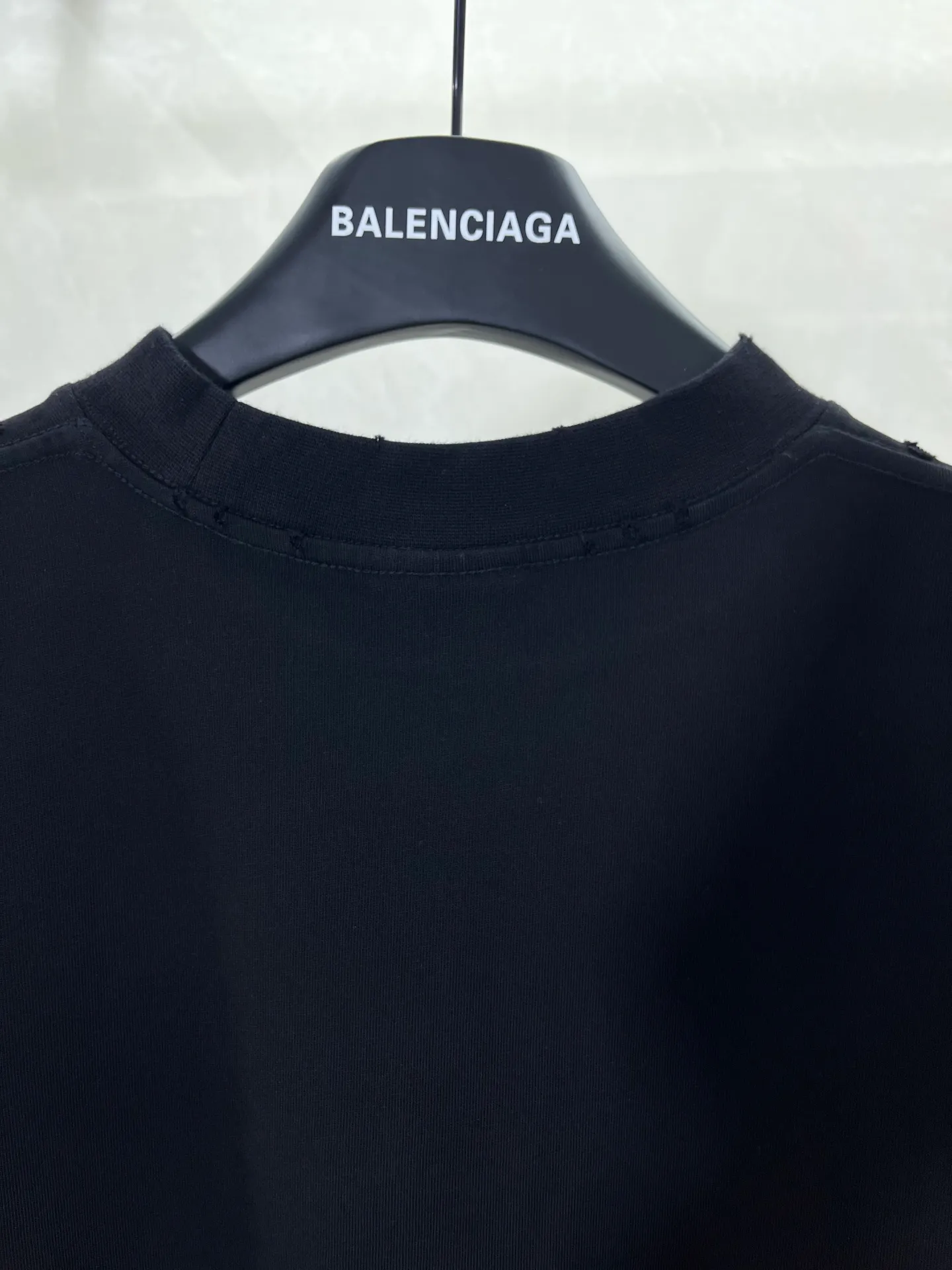 P105💰 -BALENCIAGA- T 、 300 . LOGO ， ， ， Os Same Style ：Black Size：XS L 8126